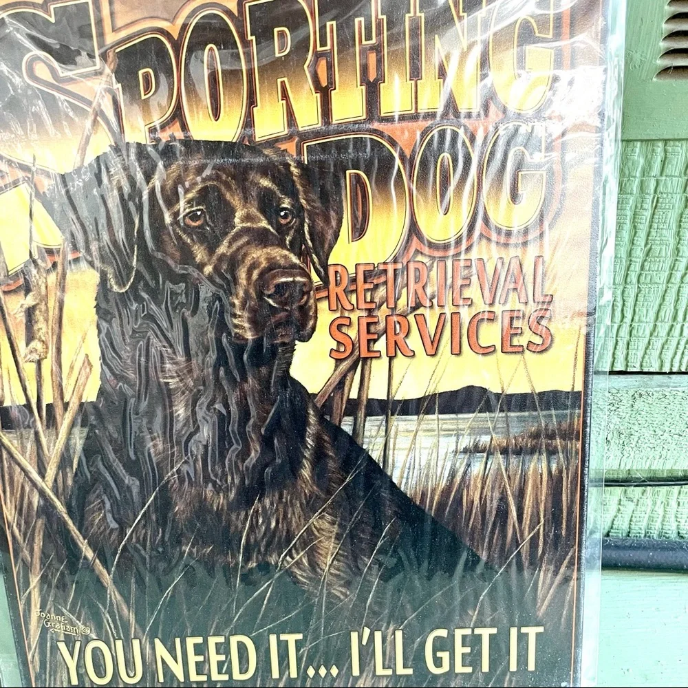 NEW Sporting Dog Retrieval Services Metal Sign